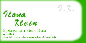 ilona klein business card